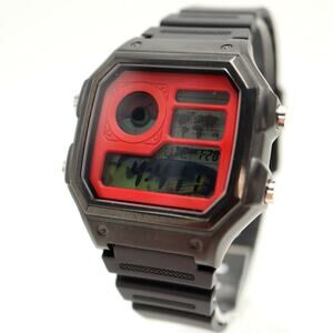 Casio Royale Shiny Charizard AE-1200 Custom Mod UPGRADED RED BACKLIGHT Watch